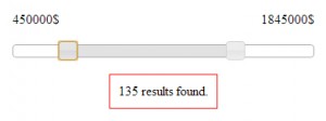 jQuery Slider Search Example